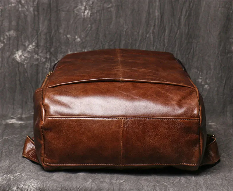 Vintage Genuine Leather Men's Backpack