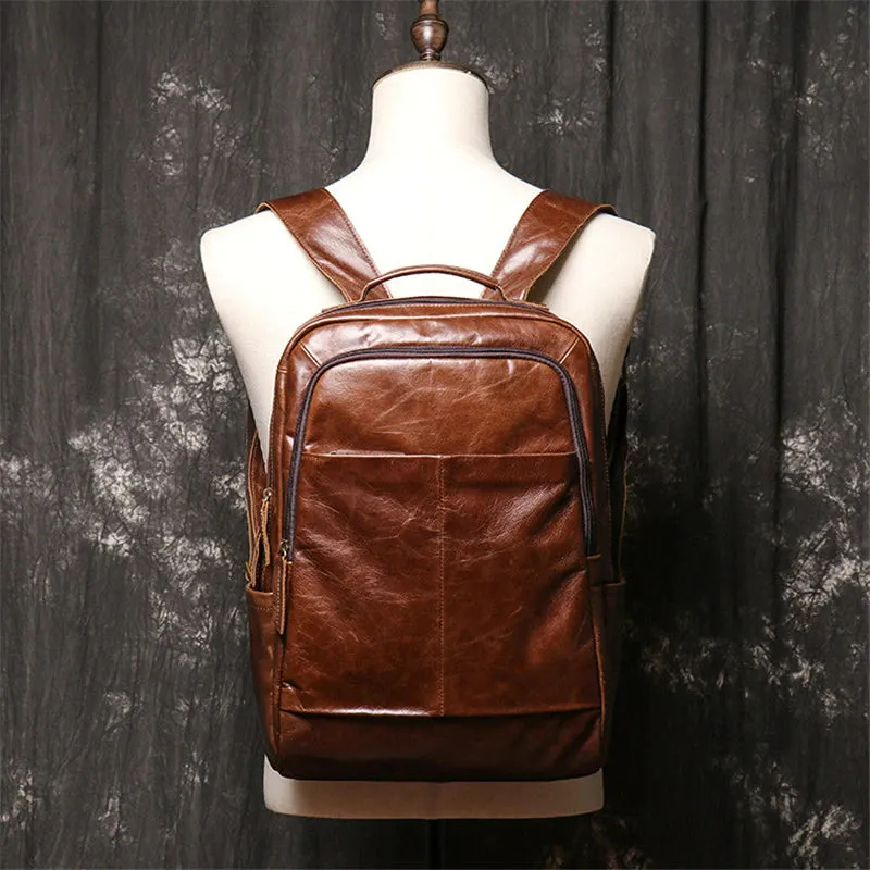 Vintage Genuine Leather Men's Backpack