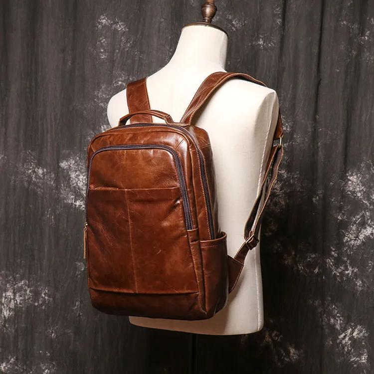 Vintage Genuine Leather Men's Backpack