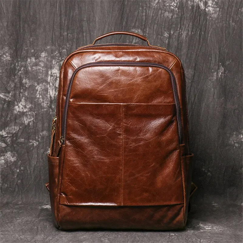 Vintage Genuine Leather Men's Backpack