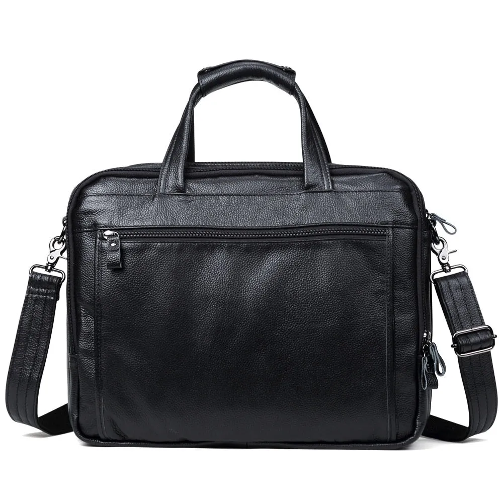 West Louis™ Genuine Leather 15.6" Laptop Business Briefcase