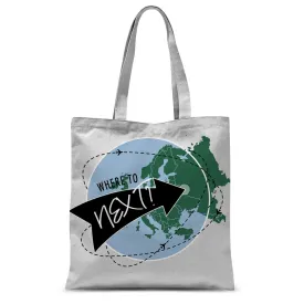 Where to next- Europe Sublimation Tote Bag