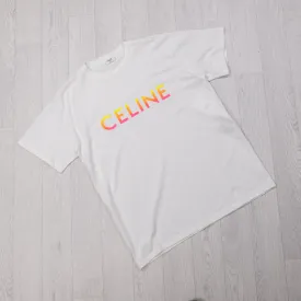 White Oversized Logo Print T-Shirt.