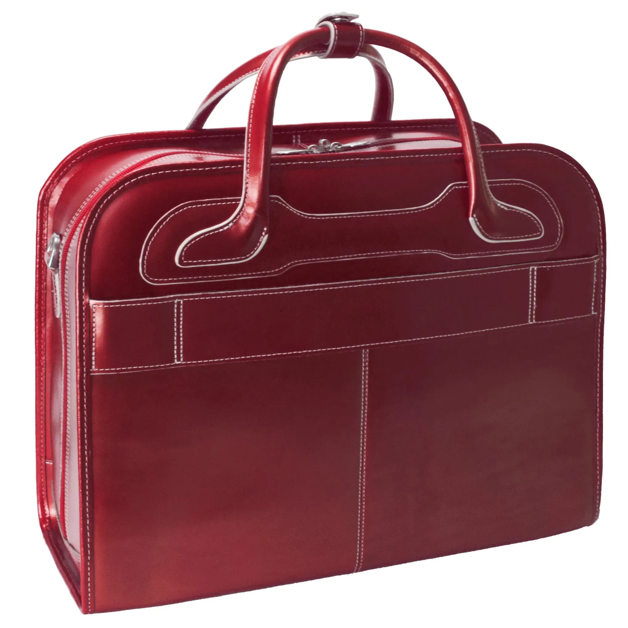 WILLOWBROOK | 17” Leather Detachable-Wheeled Laptop Case