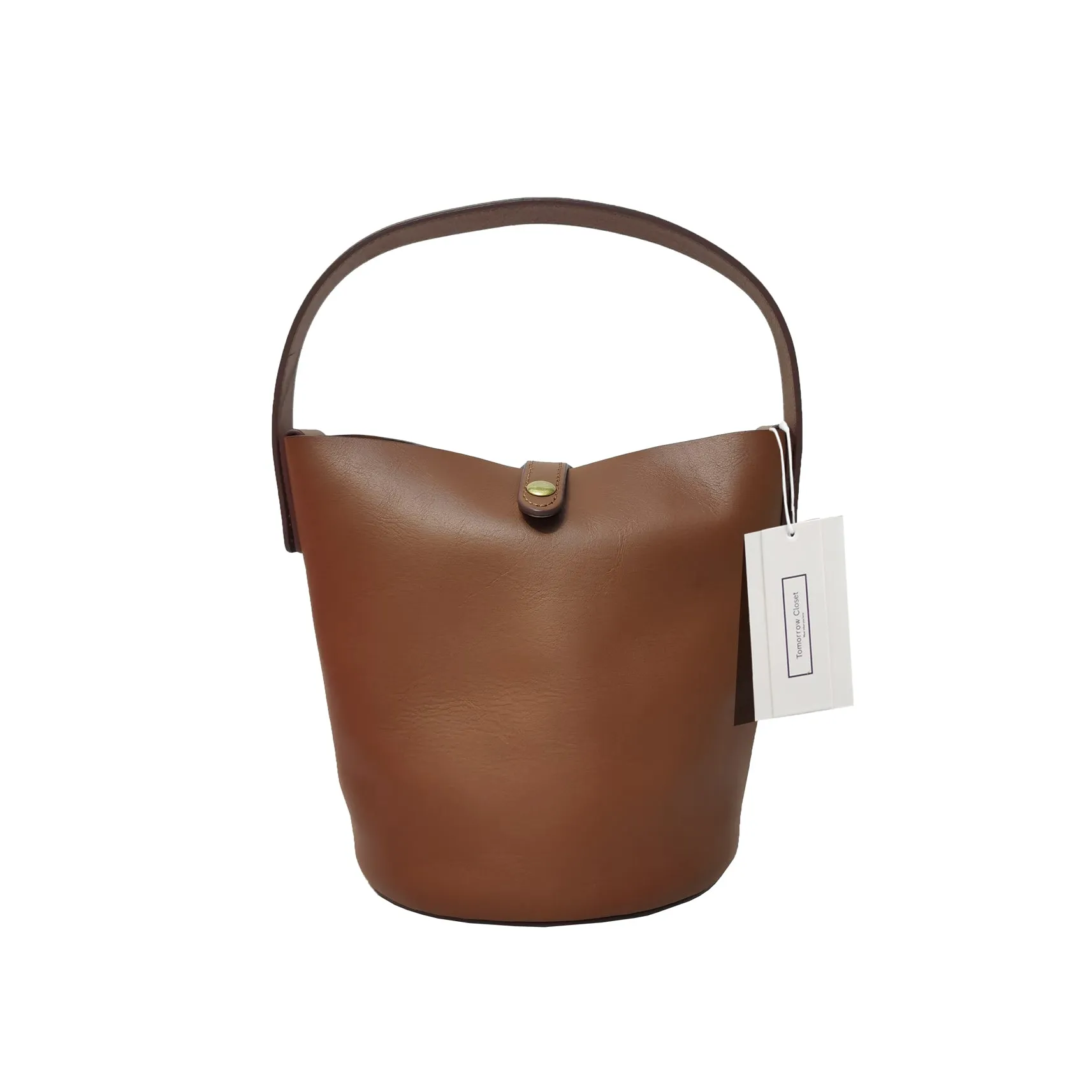 Women's genuine cowhide leather bucket bag V3