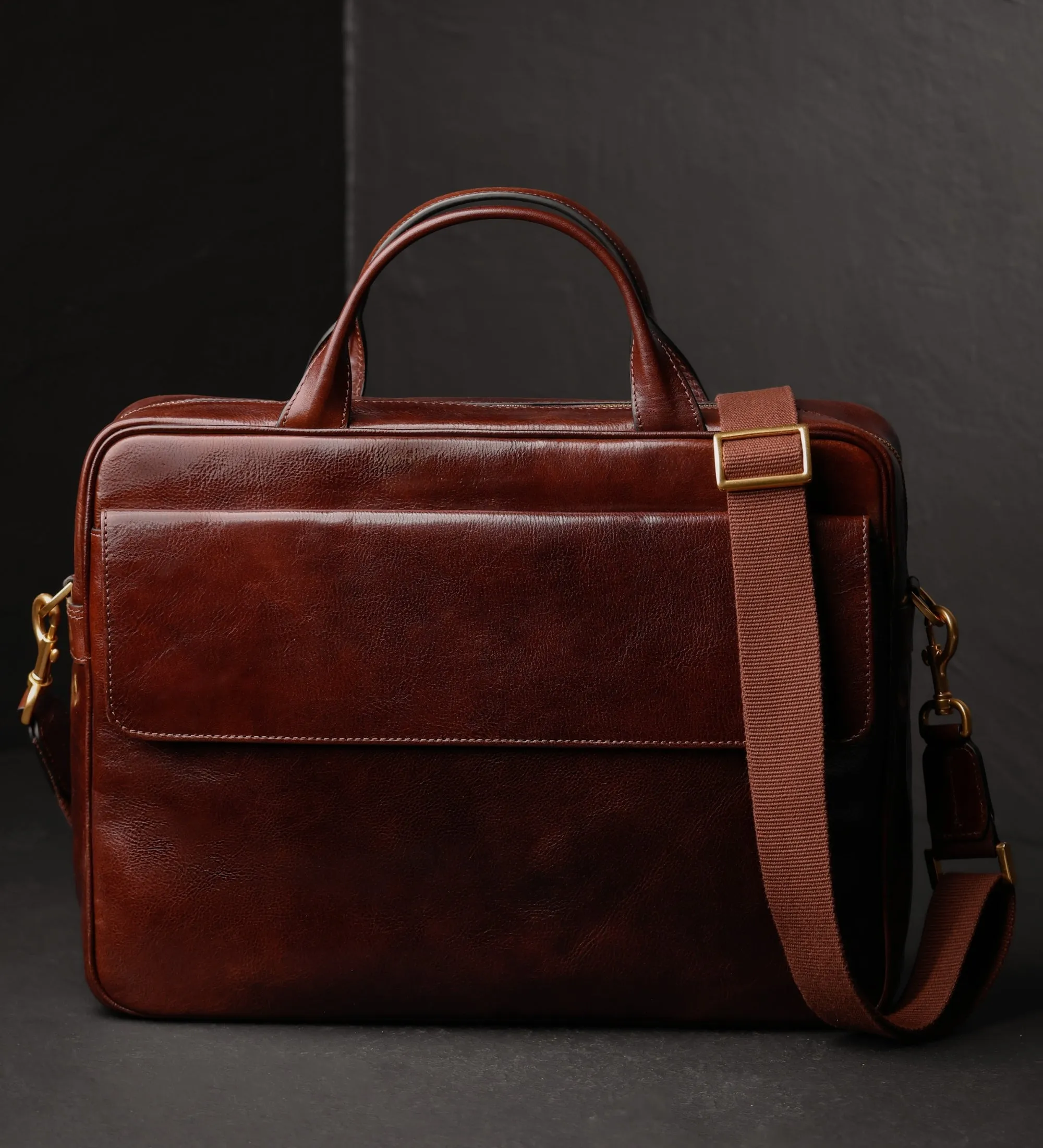 Womens Leather Briefcase Laptop Bag - The Sheltering Sky