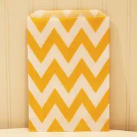 Yellow Chevron Treat Bags (24/pkg)